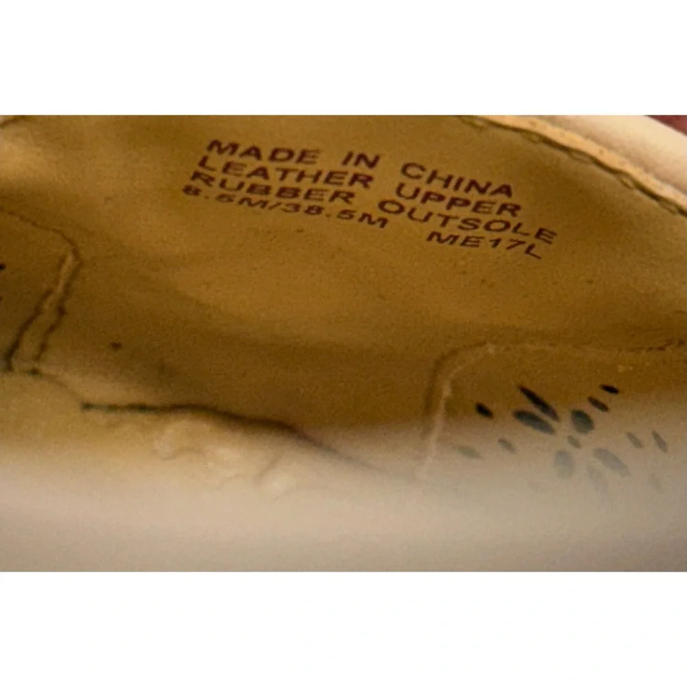 Michael Kors Fulton Moc Blush Pink Perforated Leather Ballet Flats Rose Gold MK